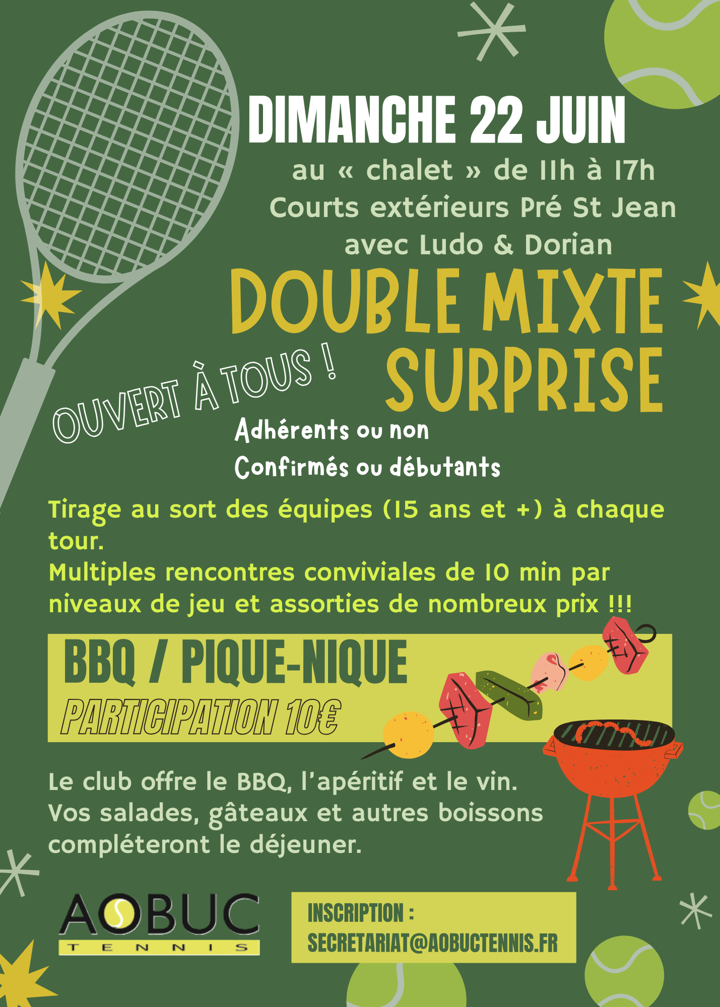 Double Mixte Surprise dimanche 22 juin !! 