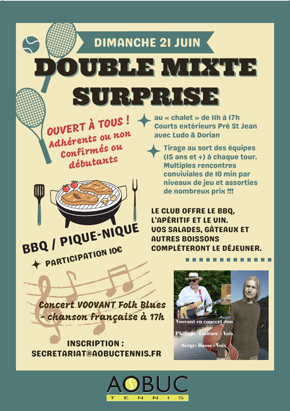 Double Mixte Surprise dimanche 21 juin !! 